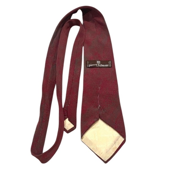 Pierre Balmain Silk Elegant Red Patterned Tie - Picture 2 of 11